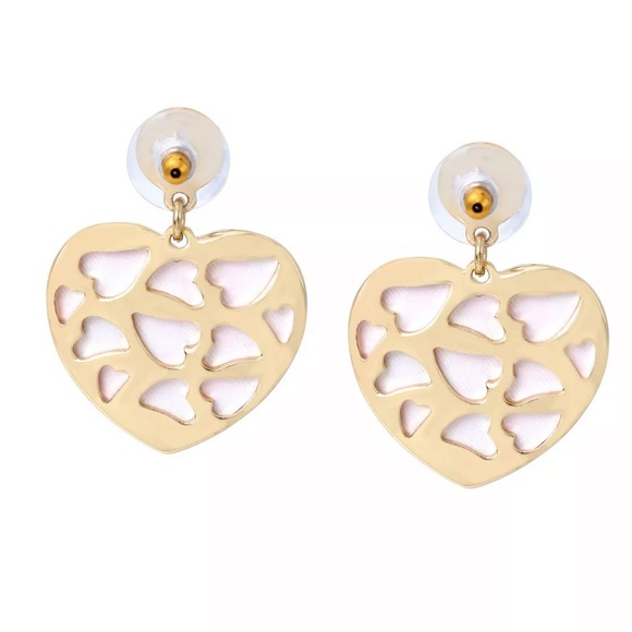 ✨NWT✨ Betsey Johnson Heart Earrings XOX Valentines - Picture 4 of 8